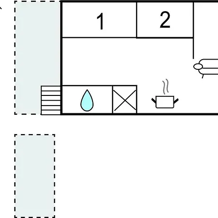 アパート 2 Bedroom Front In
